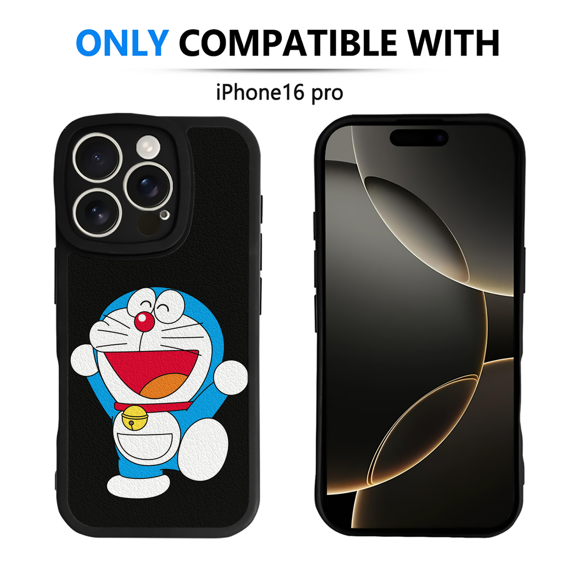 （画像用） ドラえもん Doraemon 【iPhone 16シリーズ対応】シリコンスマホケース（レザー調） 材質：シリコン